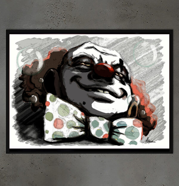 "Clown" Dark artprint for sale / Lámina a la venta